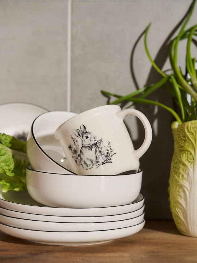 Sinsay - Cană ceramică cu motiv de Paște - negru