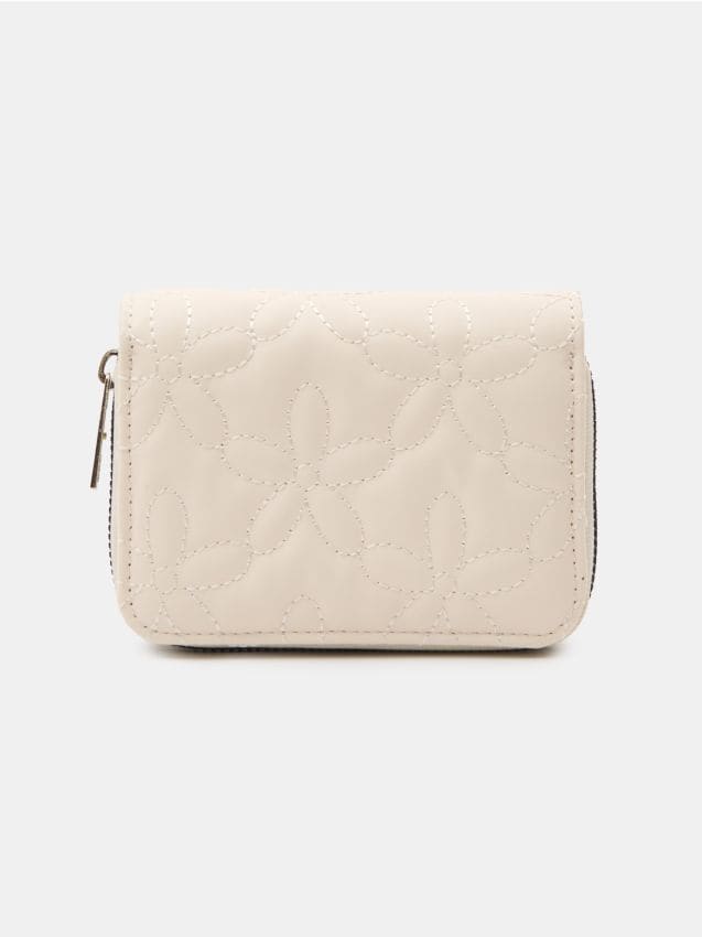 Sinsay - Portofel mic cu model brodat - nude