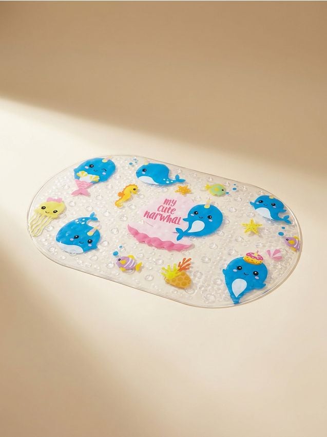 Sinsay - Covoraș antiderapant pentru cadă cu motiv de animale marine - multicolor