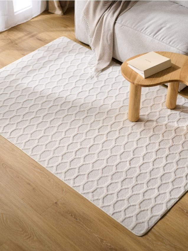 Sinsay - Covor cu model geometric - alb