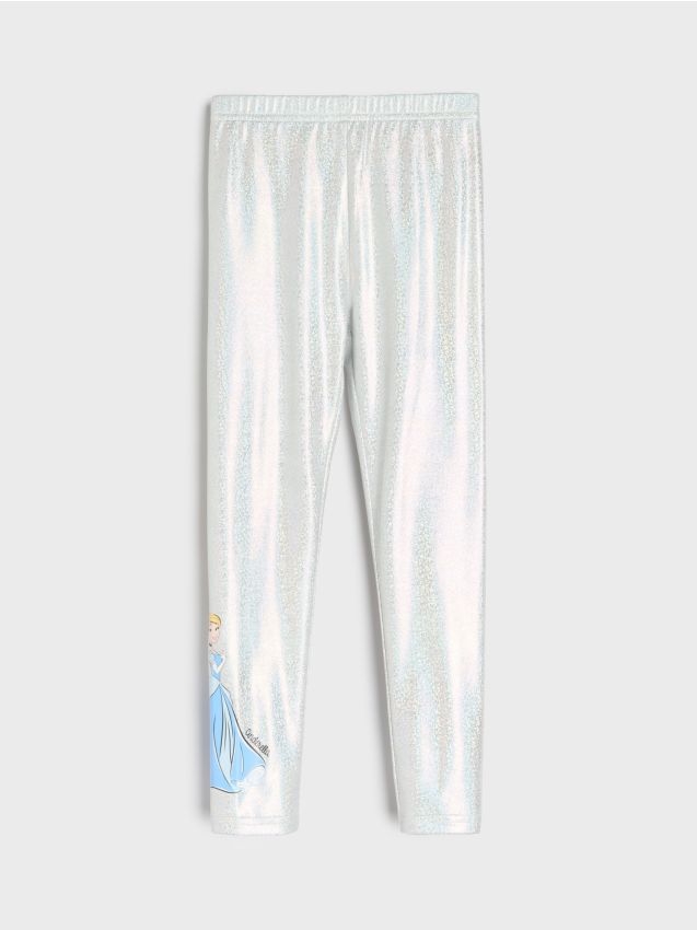 Sinsay - Legginsy Disney Princess - srebrny