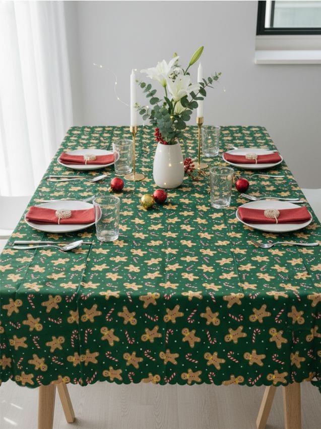 Sinsay - Vianočný obrus - tmavozelená