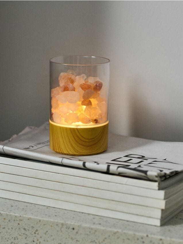 Sinsay - Lampă decorativă LED cu imitație de sare himalayană - bej