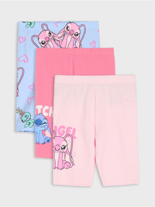 Sinsay - Pantaloni scurți biker 3 pack Lilo & Stitch - multicolor
