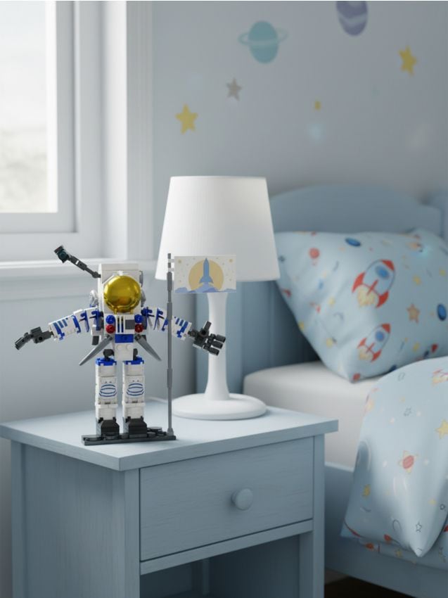 Sinsay - Set de construcție – astronaut cu steag - alb