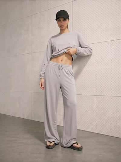 Штани wide leg з модалом