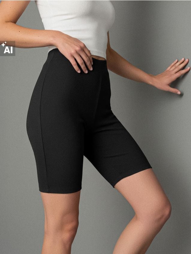 Sinsay - Pantaloni scurți biker - negru