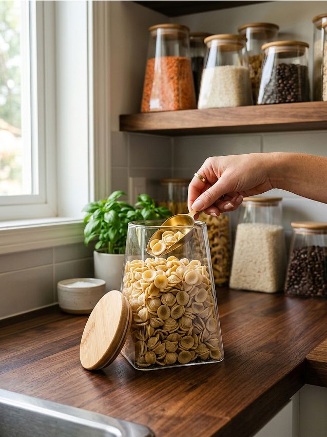 Sinsay - Borcan pentru alimente cu capac - bej