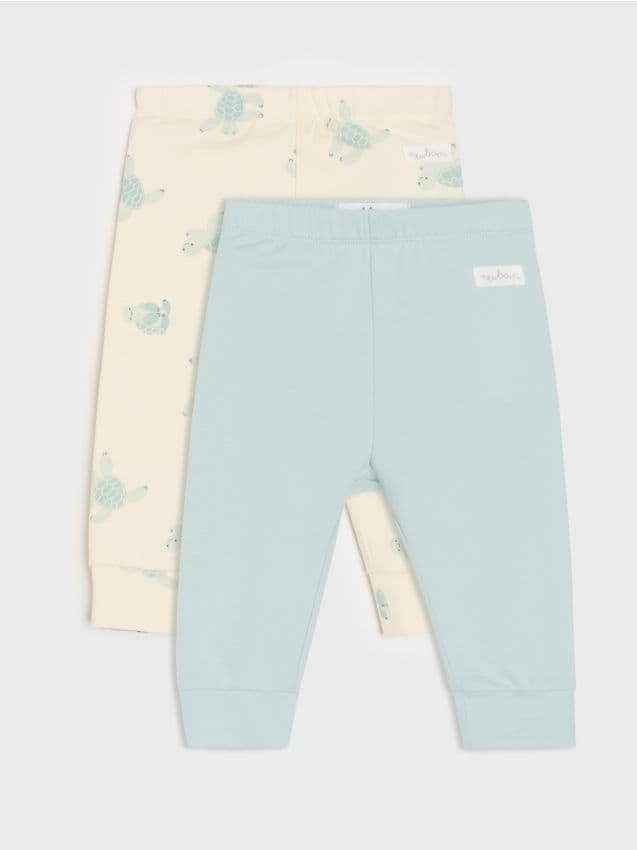 Sinsay - Set 2 colanți din bumbac - crem