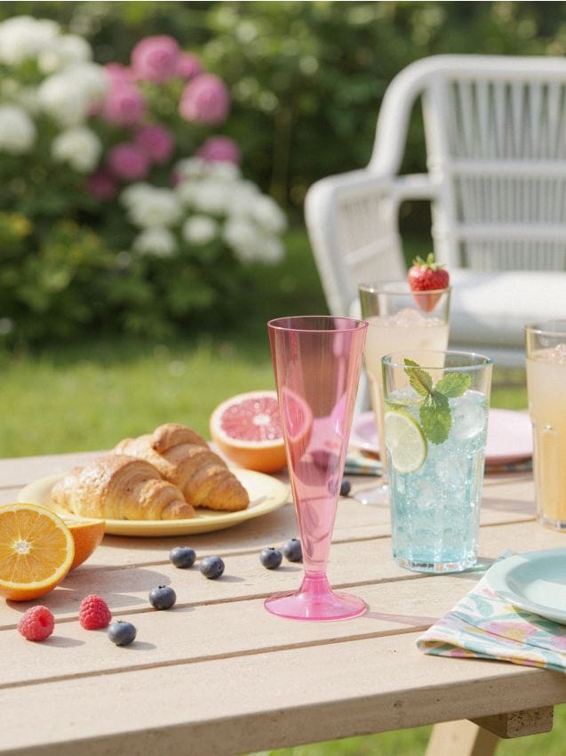 Sinsay - Set de 8 pahare - roz-pastel