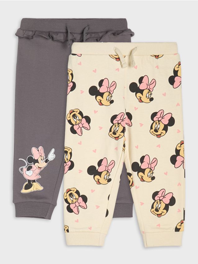 Sinsay - Set de 2 perechi de pantaloni sport Minnie Mouse - crem