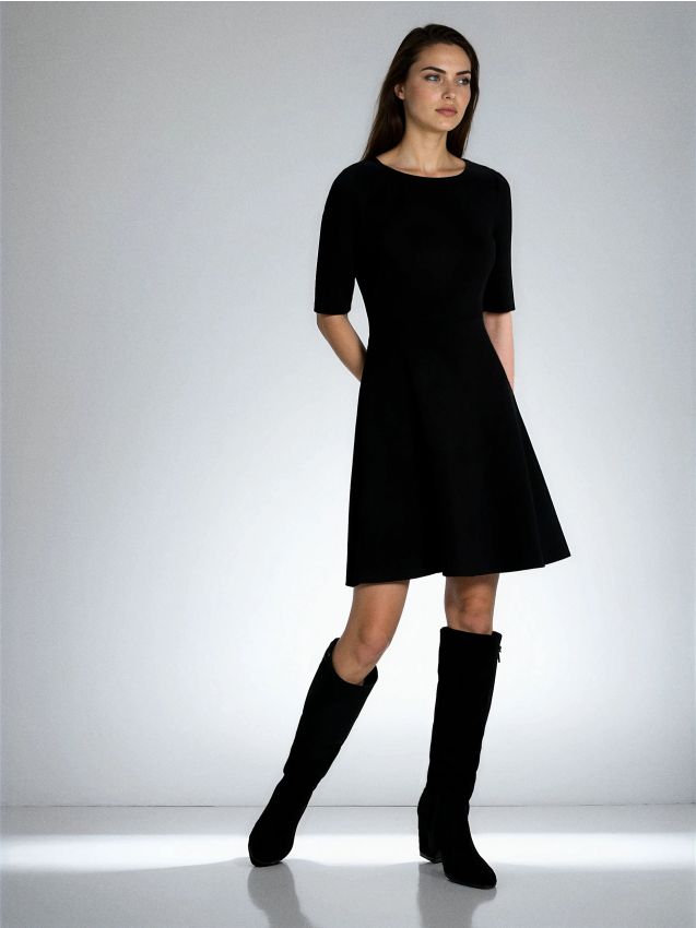 Sinsay - Rochie mini cu decolteu la spate cu vâscoză - negru