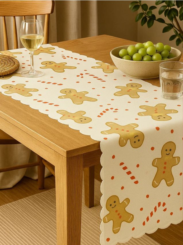 Sinsay - Behúň na stôl so sviatočným motívom - zlatohnedá