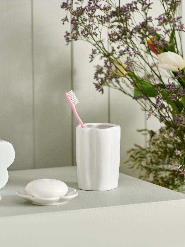 Sinsay - Pahar pentru periuțe de dinți - alb