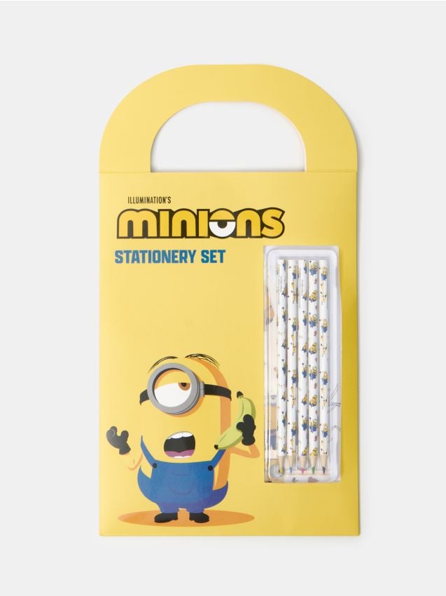Sinsay - Set de papetărie cu finisaj lucios UV 16 pack Minions - galben