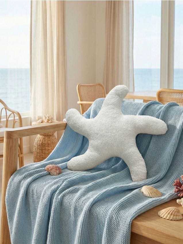 Sinsay - Pernă decorativă în formă de stea de mare - alb