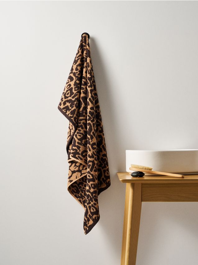 Sinsay - Prosop din bumbac cu model leopard - maro