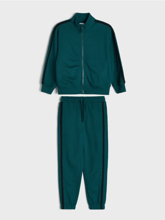 Sinsay - Set bluză și pantaloni sport - albastru-verzui