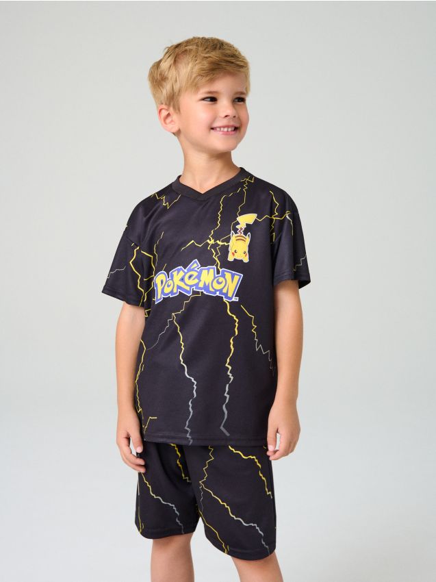 Sinsay - Compleu din jerseu Pokémon - negru