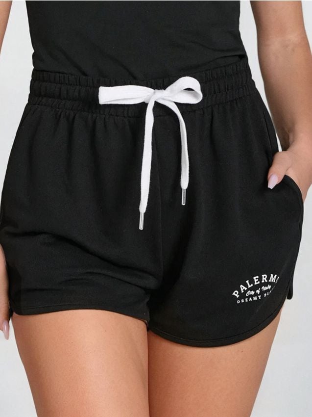 Sinsay - Pantaloni sport scurți - negru