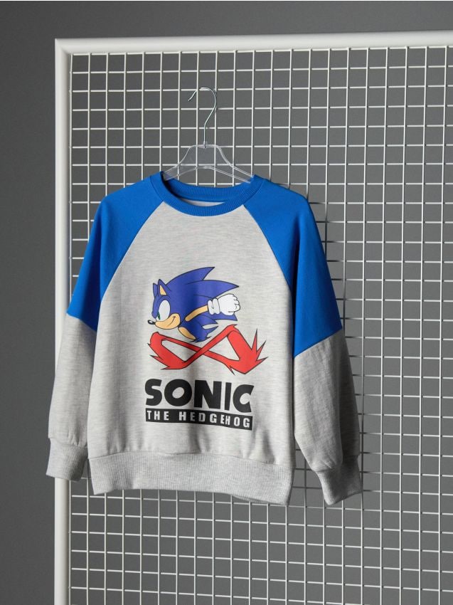 Sinsay - Mikina Sonic the Hedgehog - svetlošedá