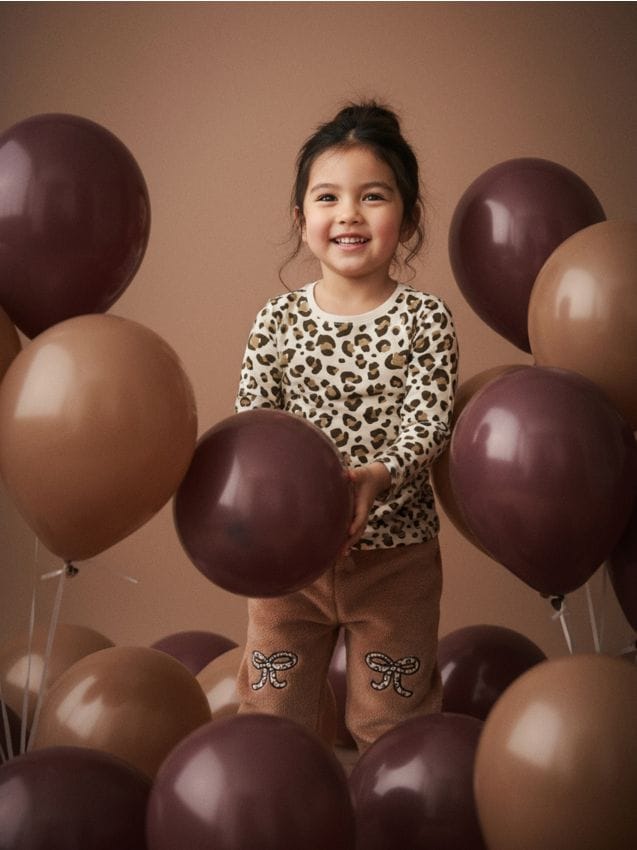 Sinsay - Dvojbalenie tričiek s dlhým rukávom - kávová