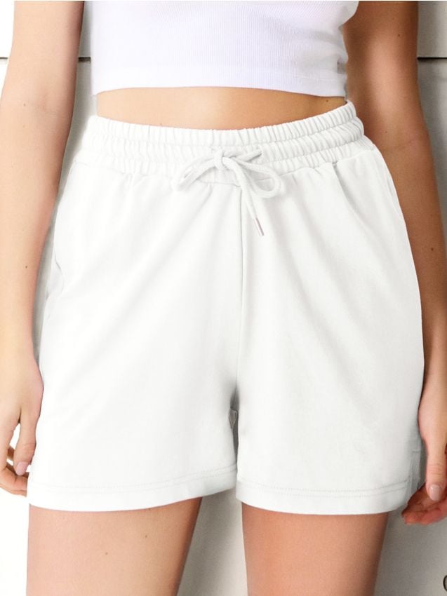 Sinsay - Szorty dresowe - kremowy