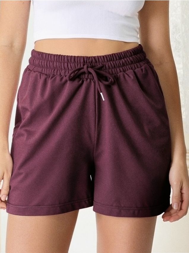 Sinsay - Teplákové šortky - burgundská červená