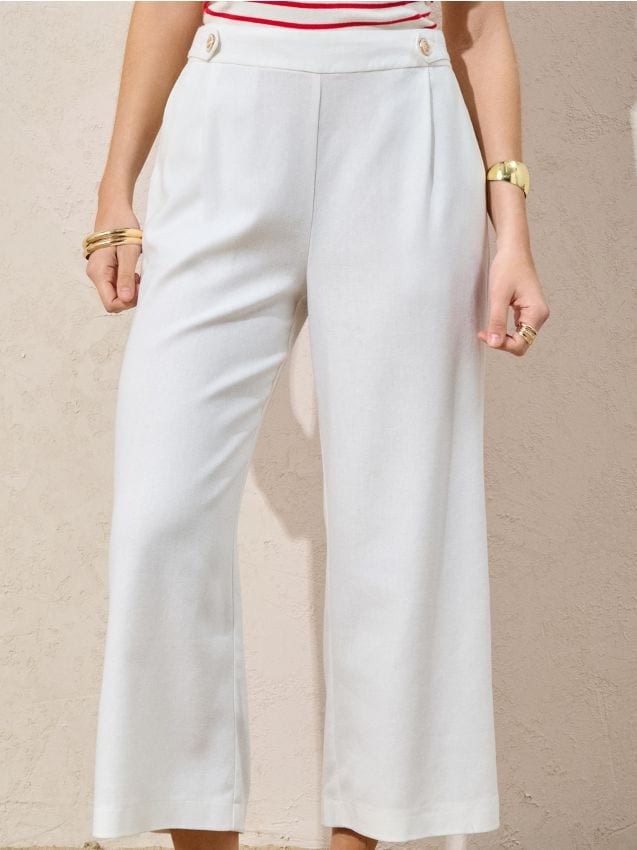 Pantalone sa mešavinom lana - SINSAY