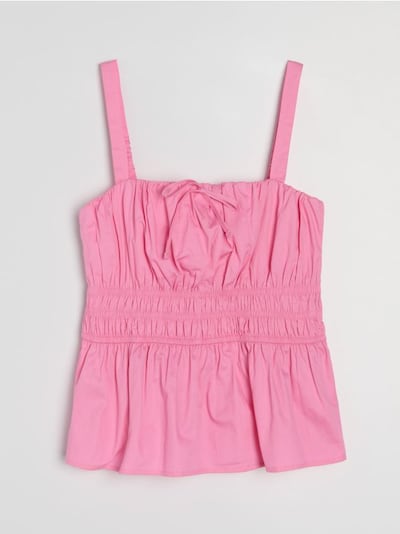 Бавовняний топ з драпіруванням