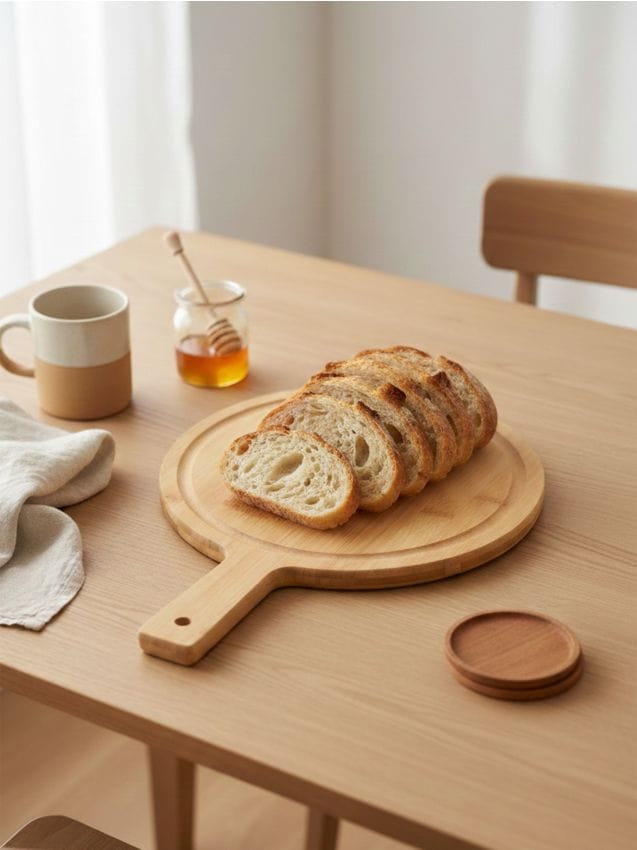 Sinsay - Tavă de servire din bambus cu mâner - maro