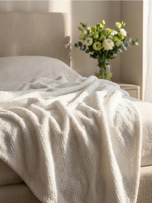 Sinsay - Pătură uni - crem