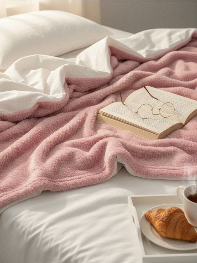 Sinsay - Hladká deka - pastelová ružová