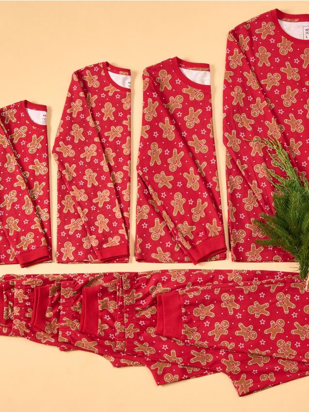 Sinsay - Dvojdielne bavlnené pyžamo - červená