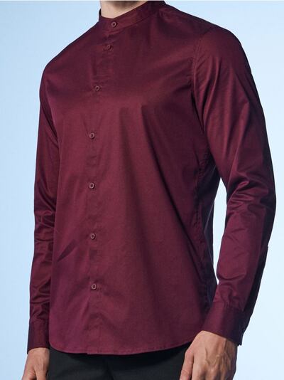 Püstkraega lihtne särk slim fit