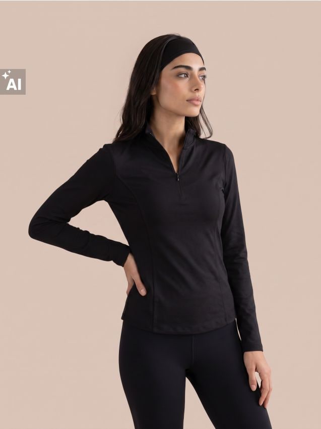 Sinsay - Tricou sport cu mânecă lungă Everyday Active - negru