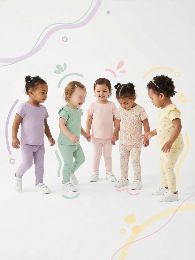 Sinsay - Bawełniana koszulka 5 pack - kremowy