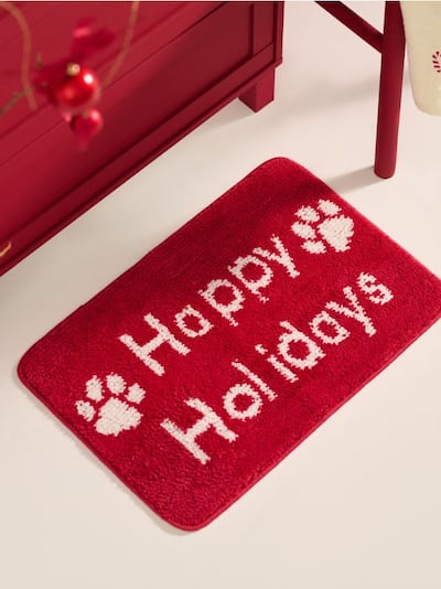 Mata łazienkowa z motywem świątecznym