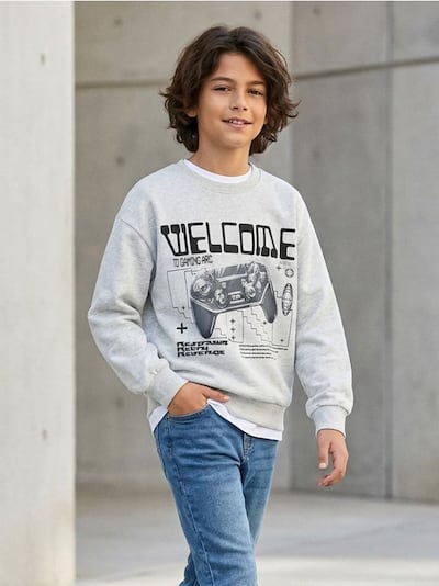 Crewneck pulóver gaming mintával
