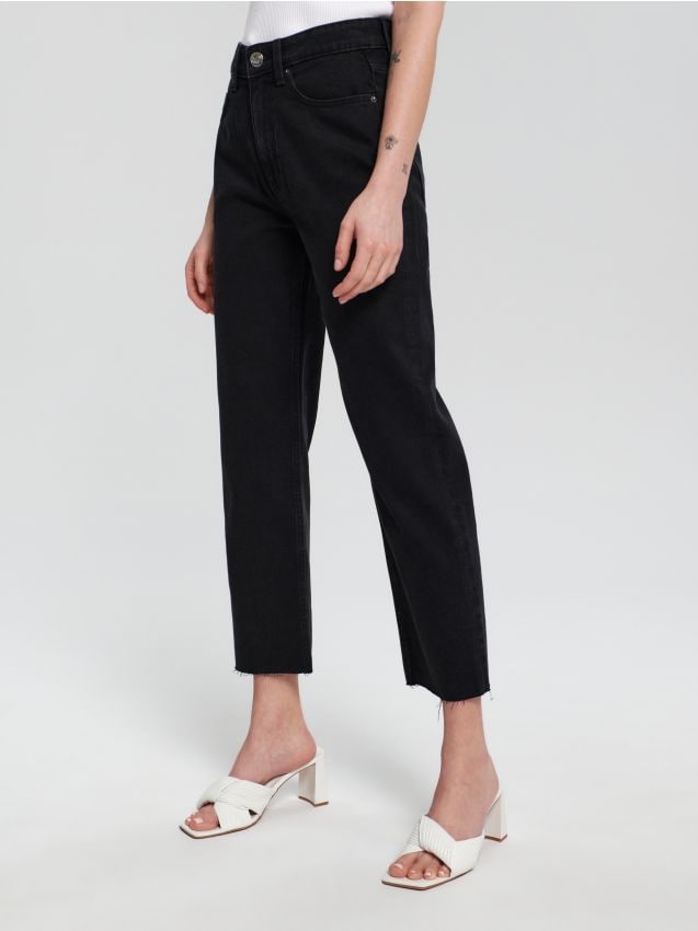 Blugi high waist straight - SINSAY