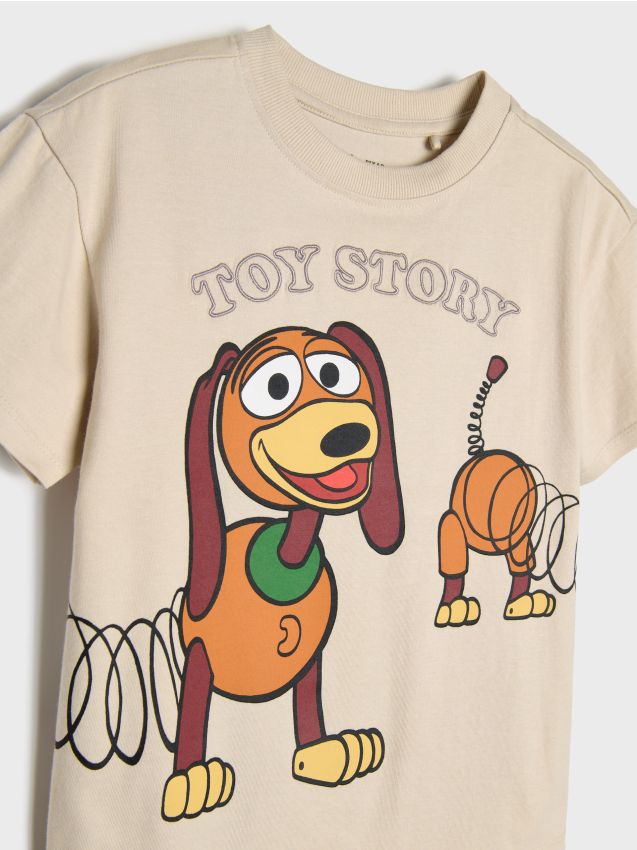 Sinsay - Tricou din bumbac cu broderie Toy Story - crem