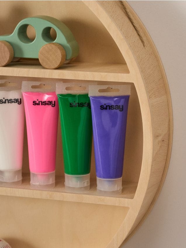 Sinsay - 3 balenie akrylových farieb - ružová