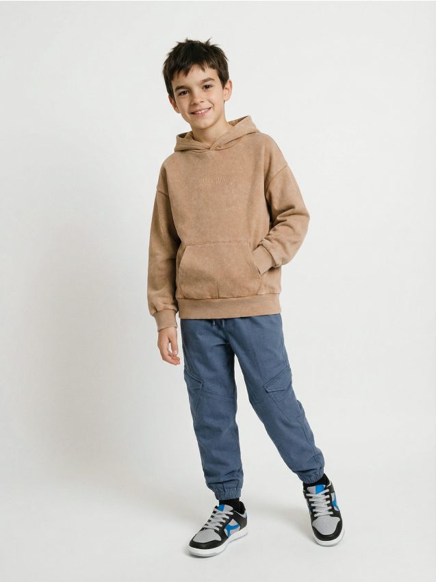 Sinsay - Hanorac cu efect de spălare - bej