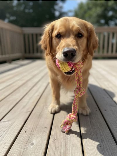 Set za pse – igračka za povlačenje i loptica 2 komada