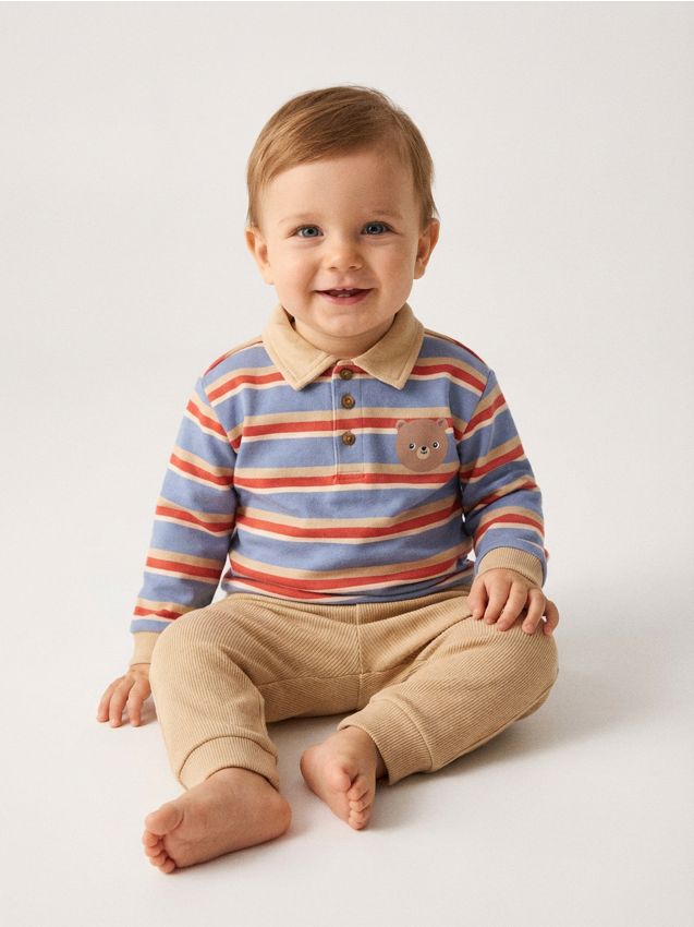 Sinsay - Bawełniany komplet: bluza i spodnie - wielobarwny