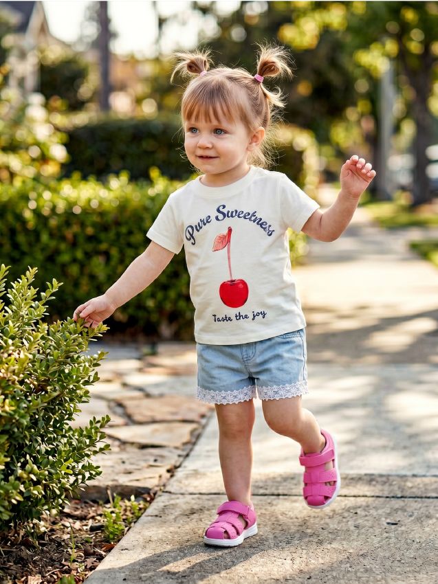 Sinsay - Tricou din bumbac cu imprimeu cireșe - crem