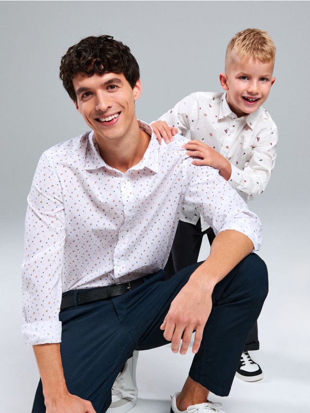 Sinsay - Vzorovaná košeľa - biela