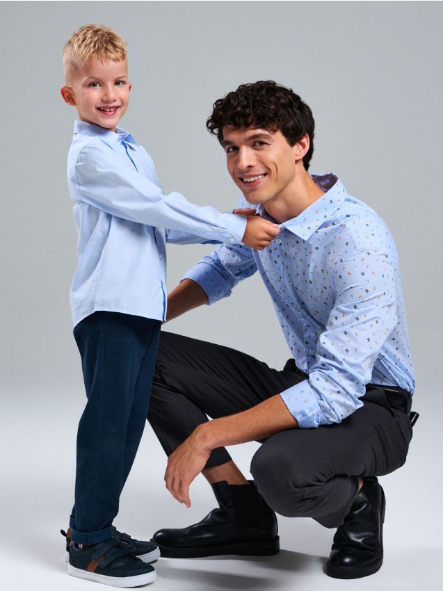 Sinsay - Vzorovaná košeľa - svetlomodrá