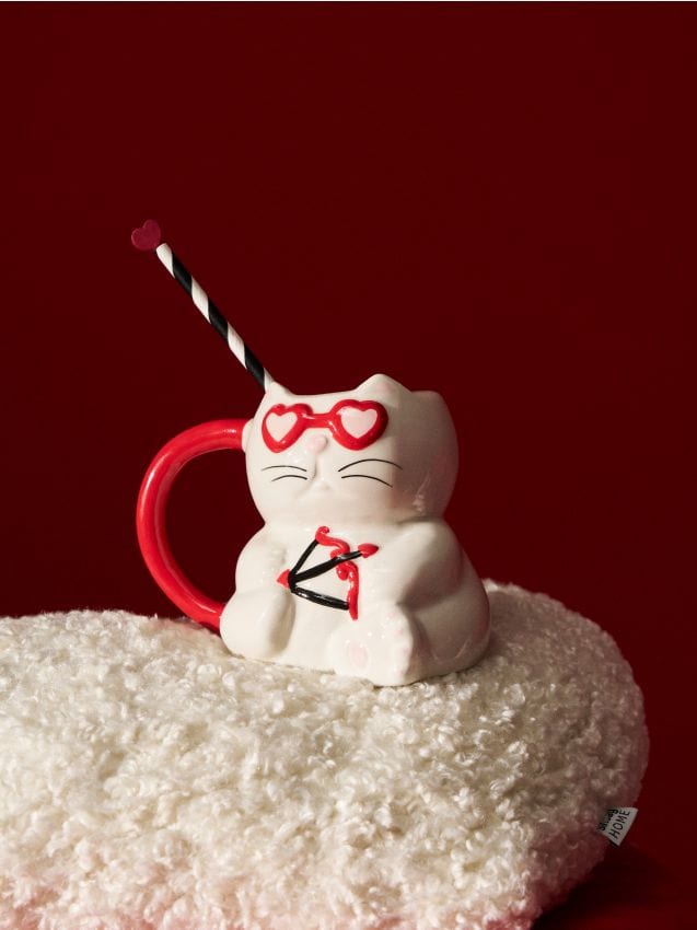 Sinsay - Hrnček v tvare mačky - viacfarebná