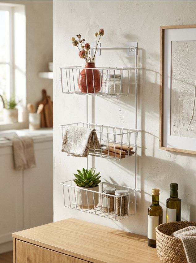 Sinsay - Policioară de perete metalică - alb